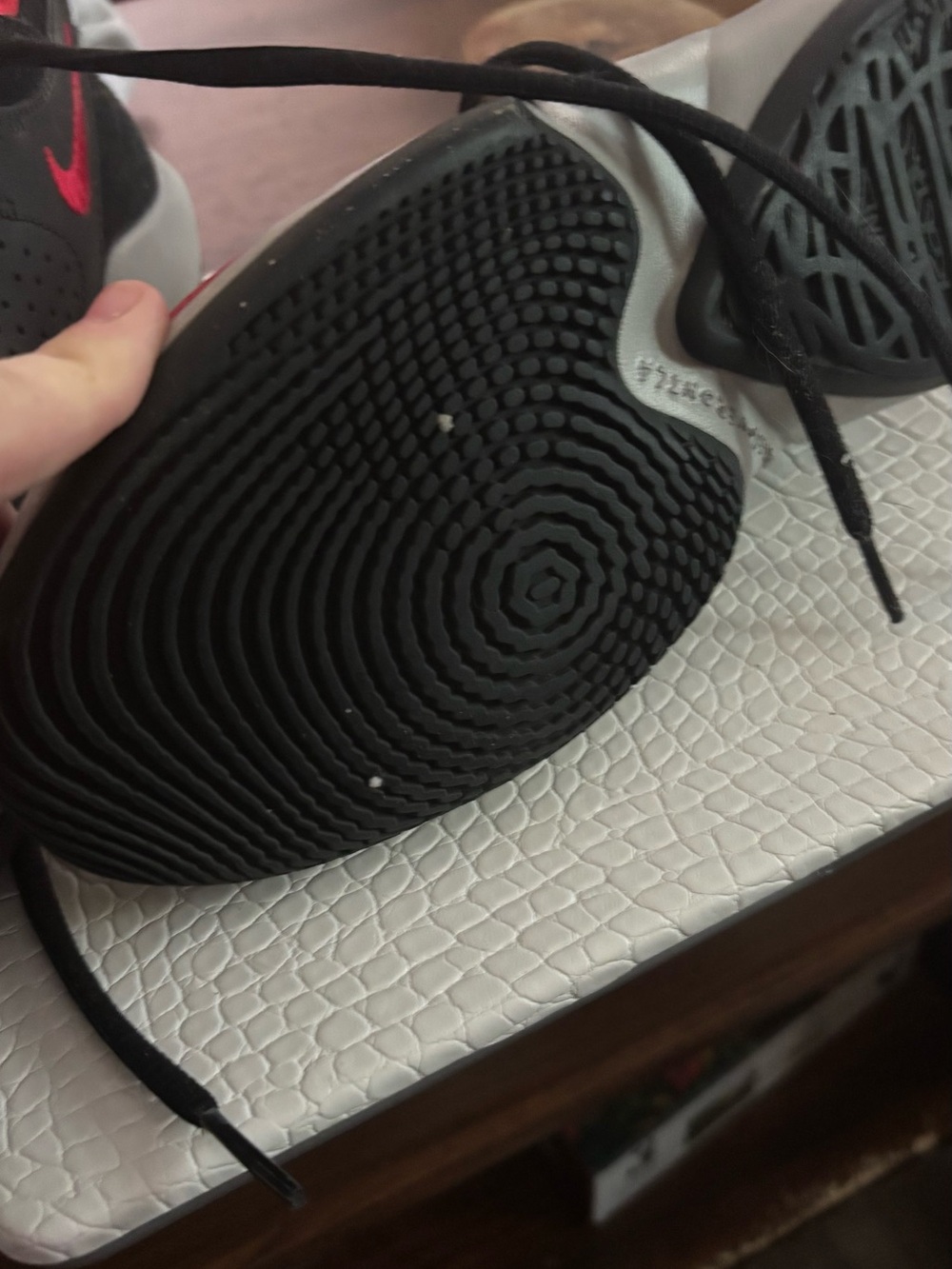 Nike Black and Red Women's Athletic Shoes